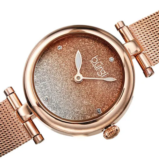 Earrings JMS always Original Burgi Rose Ombre Dial Rose Goldtone Mesh Ladies Watch BUR231RG Earrings JMS always Original Burgi Rose Ombre Dial Rose Goldtone Mesh Ladies Watch BUR231RG