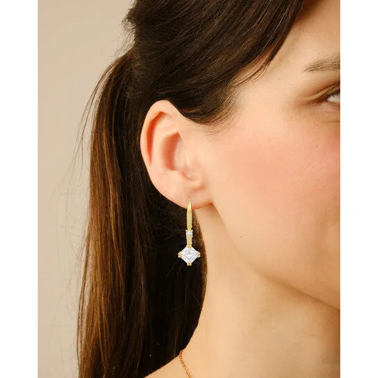 Earrings JMS always Original Kylie Harper 14k Gold Over Silver Asschercut Cubic Zirconia CZ Dangle Leverback Earrings Earrings JMS always Original Kylie Harper 14k Gold Over Silver Asschercut Cubic Zirconia CZ Dangle Leverback Earrings
