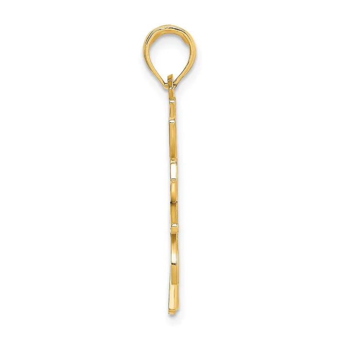 Goldia Charm Necklaces 14k Yellow Gold Cutout Smiling Sun Charm
