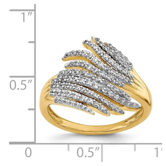 Goldiacom Rings 14k Yellow Gold Real Diamond Ring