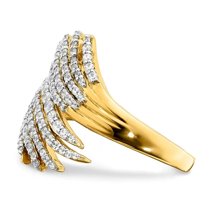 Goldiacom Rings 14k Yellow Gold Real Diamond Ring