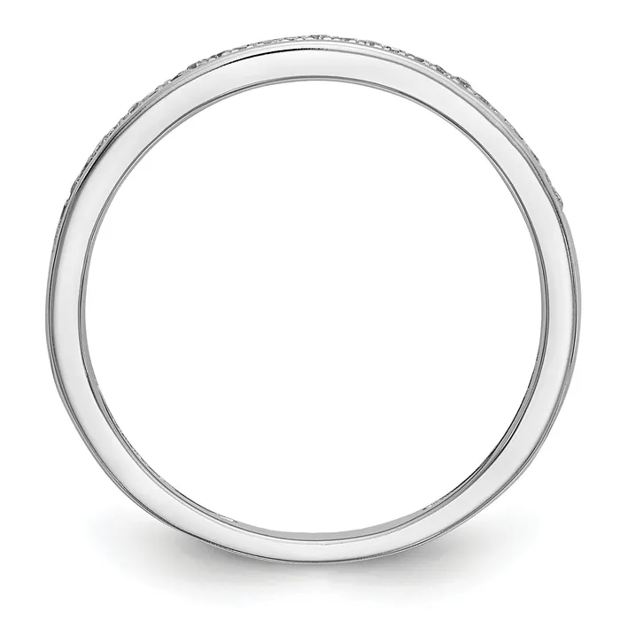 Goldia Rings 016ct CZ Solid Real 14k Set of 2 White Gold Wedding Wedding Band Ring