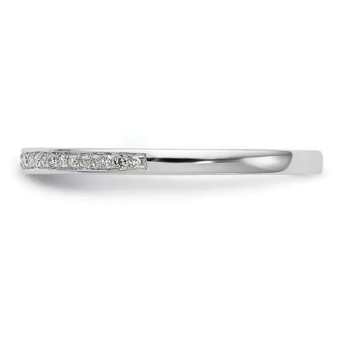 Goldia Rings 016ct CZ Solid Real 14k Set of 2 White Gold Wedding Wedding Band Ring
