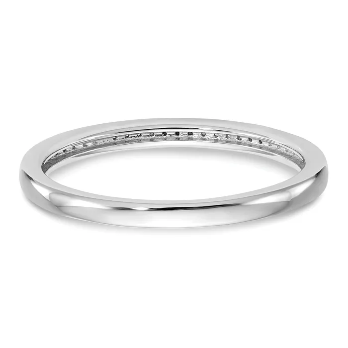 Goldia Rings 016ct CZ Solid Real 14k Set of 2 White Gold Wedding Wedding Band Ring