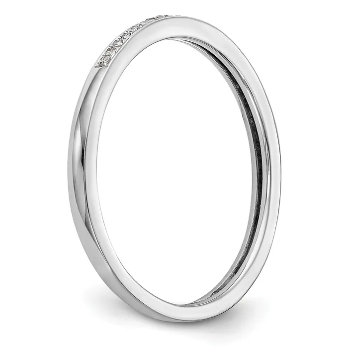 Goldia Rings 016ct CZ Solid Real 14k Set of 2 White Gold Wedding Wedding Band Ring