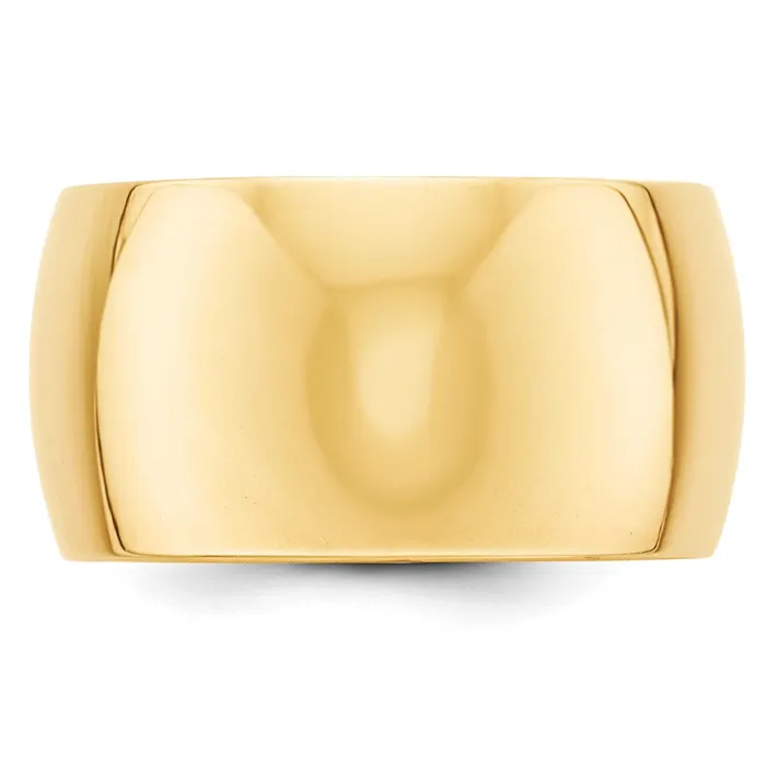 Goldia Rings Solid 10K Yellow Gold 12mm Half Round MensWomens Wedding Band Ring Size 7 Goldia Rings Solid 10K Yellow Gold 12mm Half Round MensWomens Wedding Band Ring Size 7