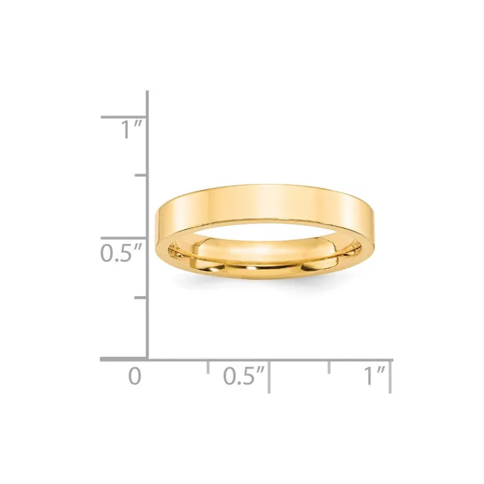 Goldia Rings Solid 14K Yellow Gold 4mm Standard Flat Comfort Fit MensWomens Wedding Band Ring Size 7 Goldia Rings Solid 14K Yellow Gold 4mm Standard Flat Comfort Fit MensWomens Wedding Band Ring Size 7