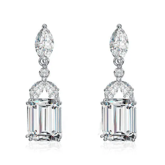 JMS always Earrings Original Megan Walford 925 Sterling Silver Cubic Zirconia Drop Earrings