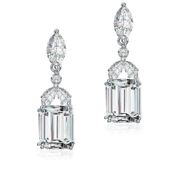 JMS always Earrings Original Megan Walford 925 Sterling Silver Cubic Zirconia Drop Earrings JMS always Earrings Original Megan Walford 925 Sterling Silver Cubic Zirconia Drop Earrings