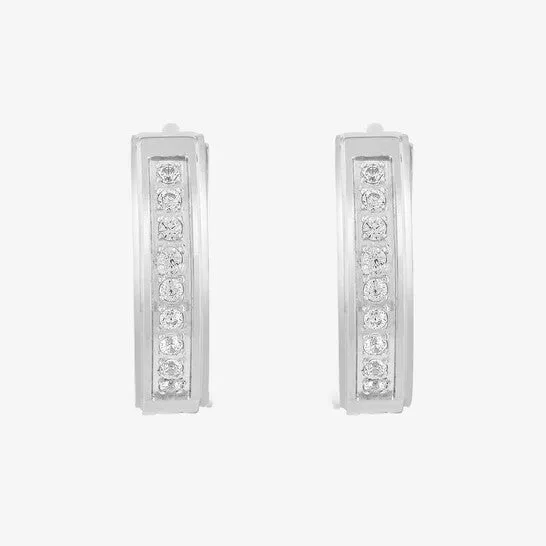 Original Robert Alton 16CTW Diamond Stainless Steel Huggie Earrings JMS always Earrings Original Robert Alton 16CTW Diamond Stainless Steel Huggie Earrings JMS always Earrings