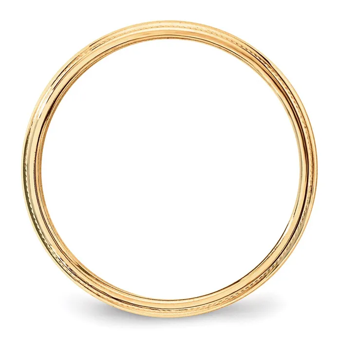 Solid 14K Yellow Gold 3mm Light Weight Milgrain Half Round MensWomens Wedding Band Ring Size 95 Goldia Rings Solid 14K Yellow Gold 3mm Light Weight Milgrain Half Round MensWomens Wedding Band Ring Size 95 Goldia Rings