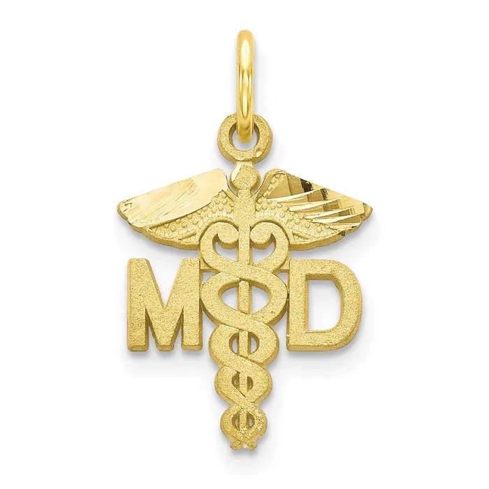 10k Solid Doctor of Medicine MD Charm TreasureFineJewelers Charm Necklaces 10k Solid Doctor of Medicine MD Charm TreasureFineJewelers Charm Necklaces