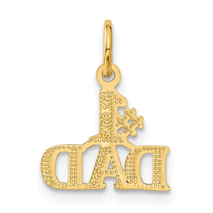 14k 1 DAD Charm TreasureFineJewelers Charm Necklaces
