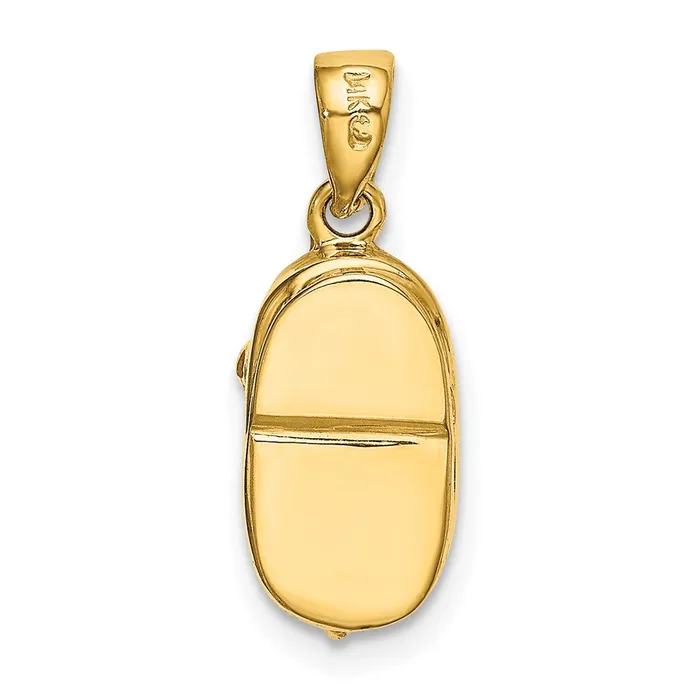 14k 3D MaySynthetic Stone Engraveable Baby Shoe Charm TreasureFineJewelers Charm Necklaces