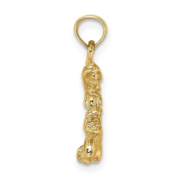 14k 3D Virgo Zodiac Charm TreasureFineJewelers Charm Necklaces