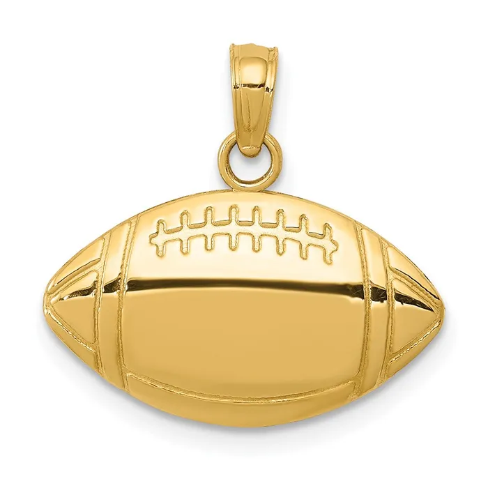 14k Football Charm TreasureFineJewelers Charm Necklaces