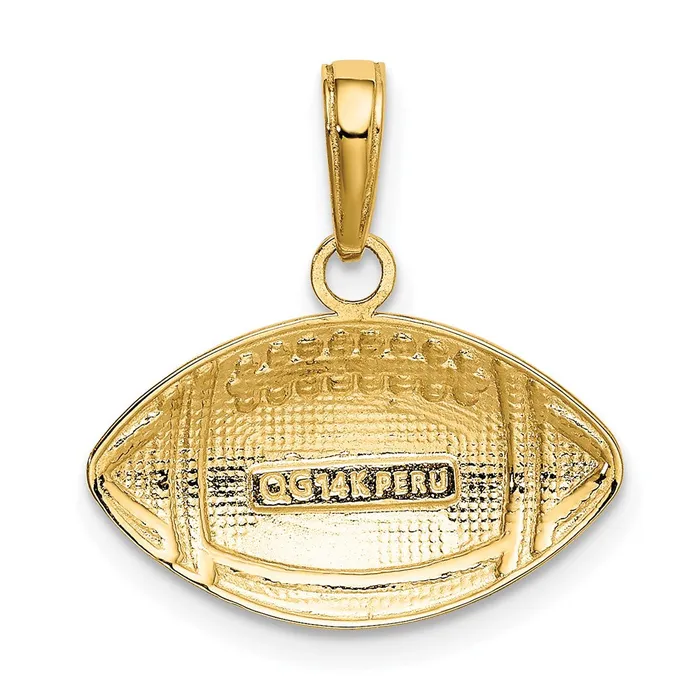 14k Football Charm TreasureFineJewelers Charm Necklaces