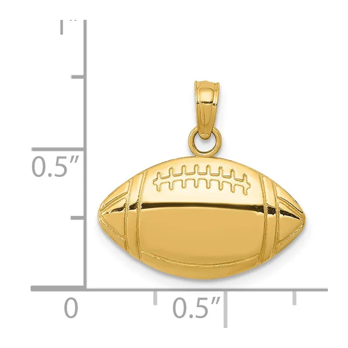 14k Football Charm TreasureFineJewelers Charm Necklaces