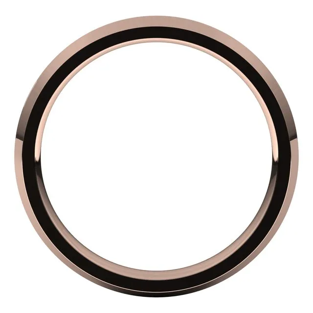 14K Rose Gold 3 mm Knife Edge Comfort Fit Wedding Band TreasureFineJewelers Rings