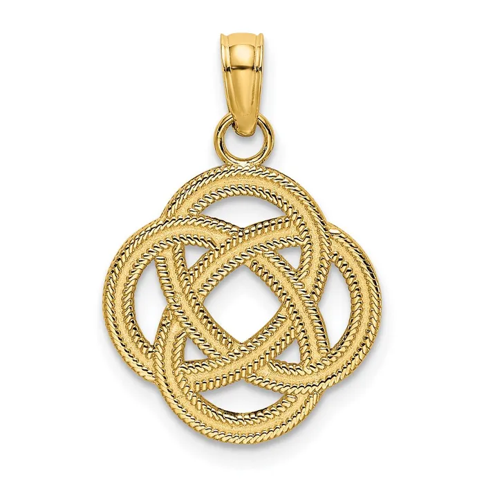 14K Small Celtic Eternity Knot Circle Charm TreasureFineJewelers Charm Necklaces 14K Small Celtic Eternity Knot Circle Charm TreasureFineJewelers Charm Necklaces