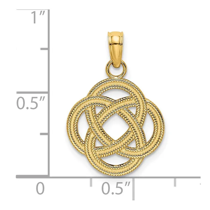 14K Small Celtic Eternity Knot Circle Charm TreasureFineJewelers Charm Necklaces