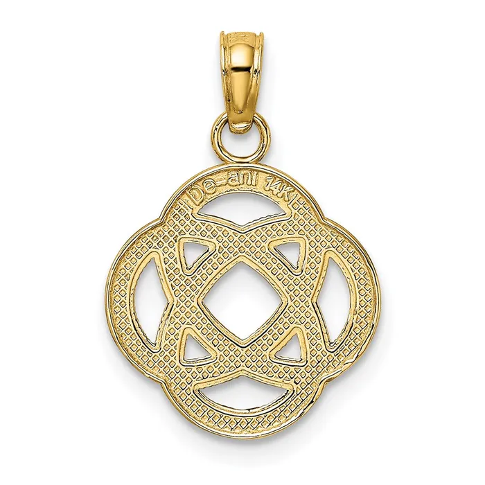 14K Small Celtic Eternity Knot Circle Charm TreasureFineJewelers Charm Necklaces