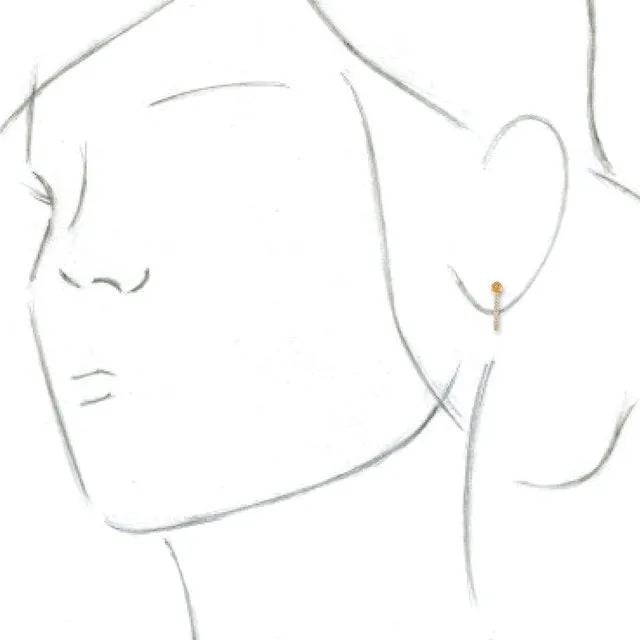 14K Yellow Citrine 16 CTW Diamond Hoop Earrings TreasureFineJewelers Earrings