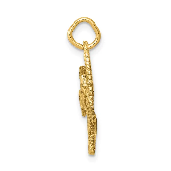 Charm Necklaces TreasureFineJewelers 14k Comb and Scissors Charm