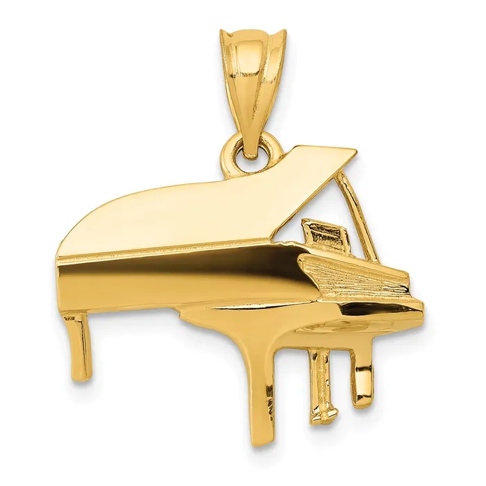 Charm Necklaces TreasureFineJewelers 14k Piano Charm