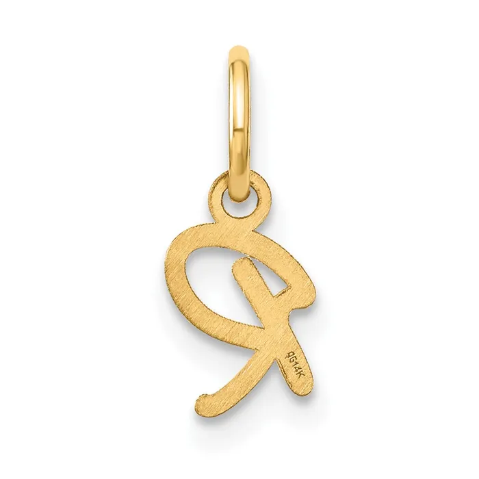 Charm Necklaces TreasureFineJewelers 14k Yellow Gold Upper case Letter R Initial Charm