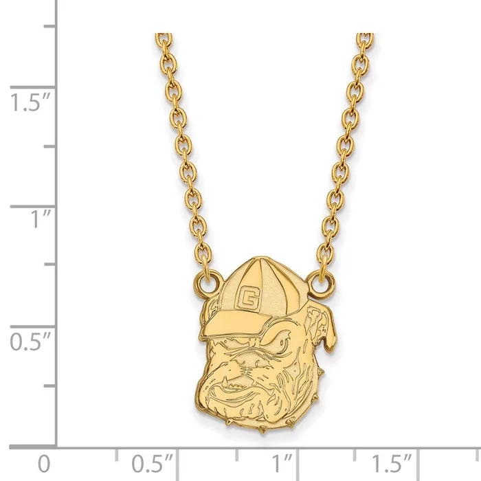 Necklaces TreasureFineJewelers 10k Gold University of Georgia Large Pendant Necklace