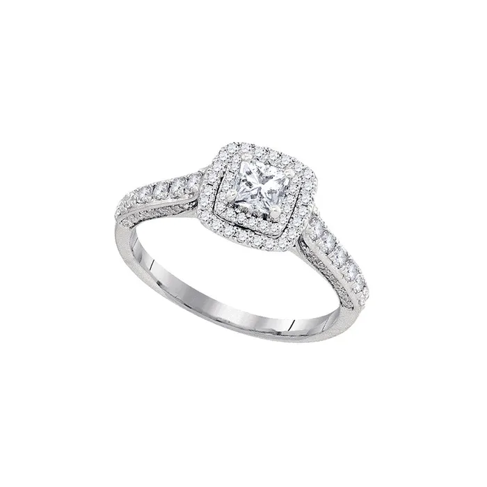 North Arrow Shop Rings 14kt white gold womens princess diamond solitaire bridal wedding engagement ring 100 cttw certified93728 North Arrow Shop Rings 14kt white gold womens princess diamond solitaire bridal wedding engagement ring 100 cttw certified93728