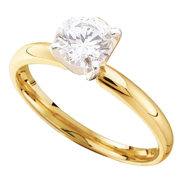 North Arrow Shop Rings 14kt yellow gold womens round diamond solitaire bridal wedding engagement ring 34 cttw11890 North Arrow Shop Rings 14kt yellow gold womens round diamond solitaire bridal wedding engagement ring 34 cttw11890