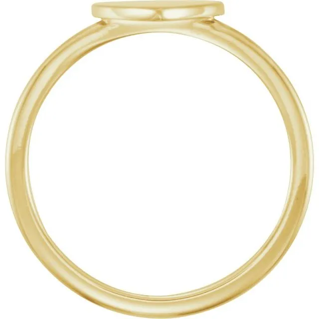 Rings 14K Yellow Heart Engravable Ring TreasureFineJewelers