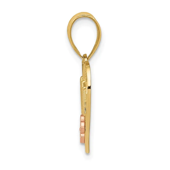 Rings TreasureFineJewelers 14k Twotone NANA Heart Pendant