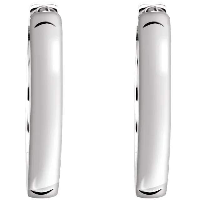 Sterling Silver 16 mm Hinged Hoop Earrings TreasureFineJewelers Earrings