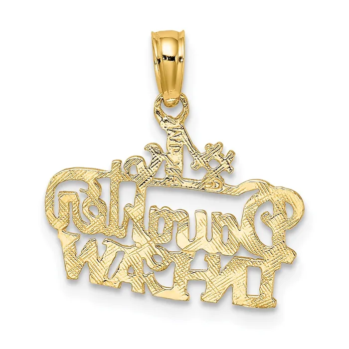 TreasureFineJewelers Charm Necklaces 14k 1 DAUGHTERINLAW Charm
