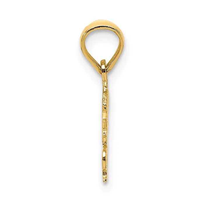 TreasureFineJewelers Charm Necklaces 14K BORN TO SHOP Charm