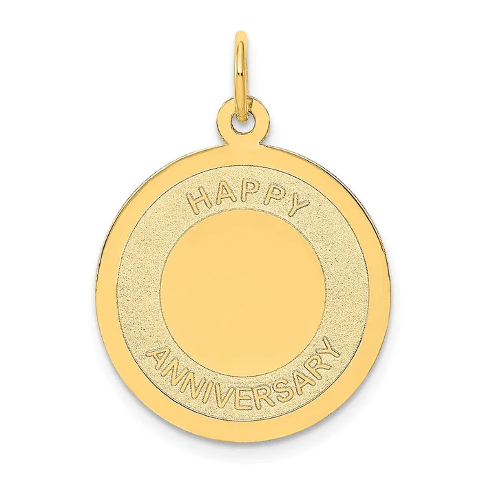 TreasureFineJewelers Charm Necklaces 14K HAPPY ANNIVERSARY Charm