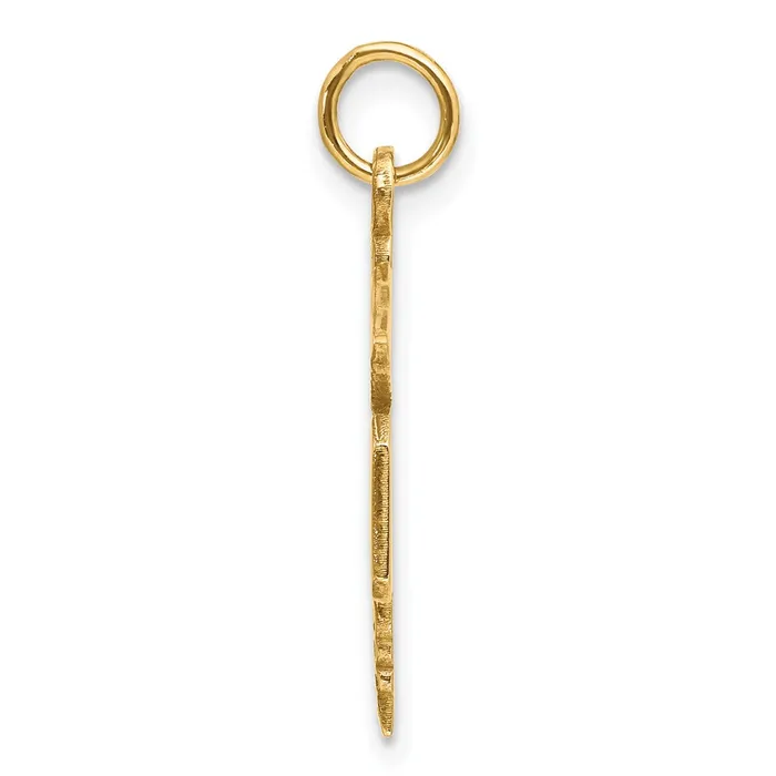 TreasureFineJewelers Charm Necklaces 14k Large MD Caduceus Charm