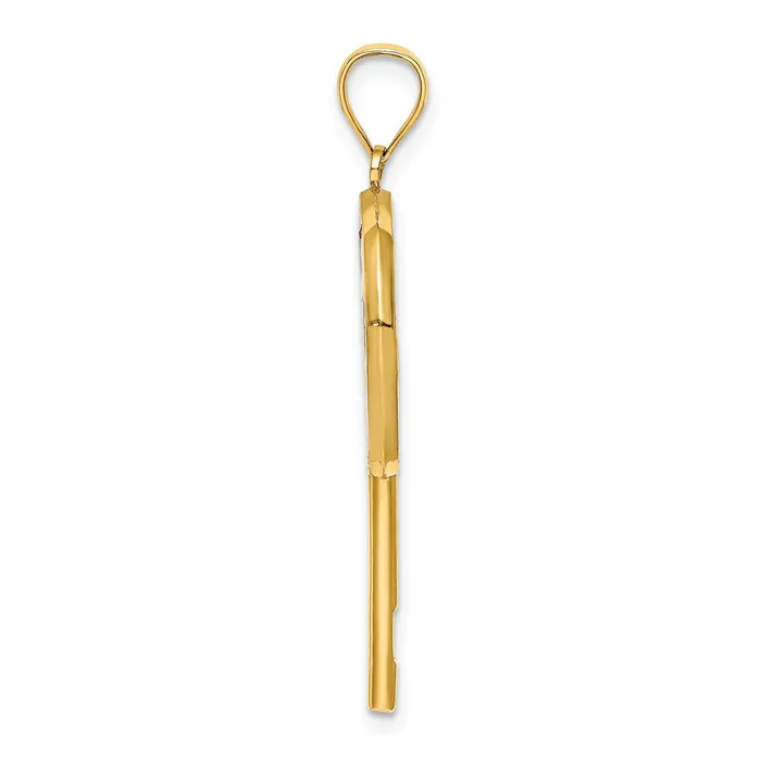 TreasureFineJewelers Charm Necklaces 14K wMultiColor Enamel 3D Lollipop Charm