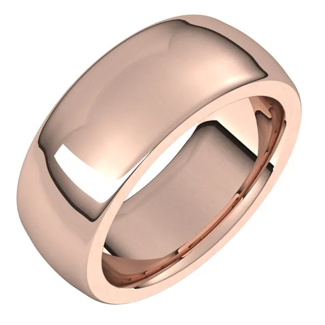 TreasureFineJewelers Rings 14K Rose Gold 8 mm Half Round Comfort Fit Heavy Wedding Band TreasureFineJewelers Rings 14K Rose Gold 8 mm Half Round Comfort Fit Heavy Wedding Band