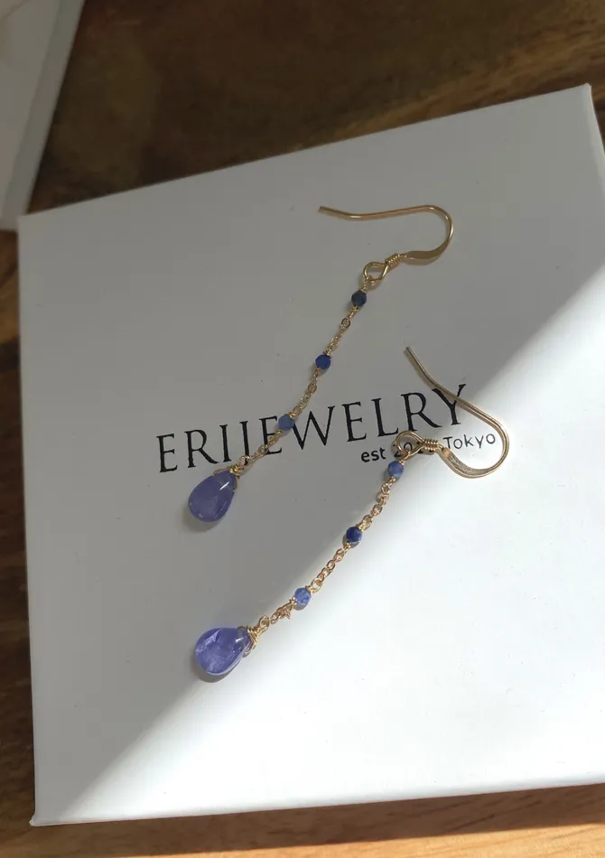 Earrings ERIJEWELRY Tanzanite Bohemian Earrings Earrings ERIJEWELRY Tanzanite Bohemian Earrings