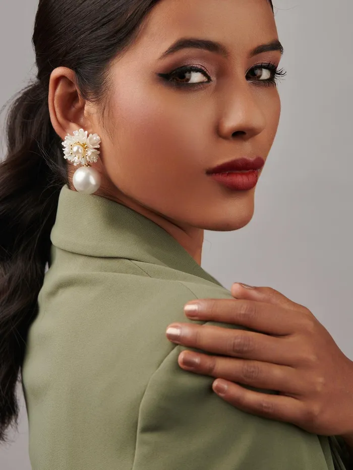 Earrings The Pearl Story Petunia Pearl Drop Earrings Curio Cottage