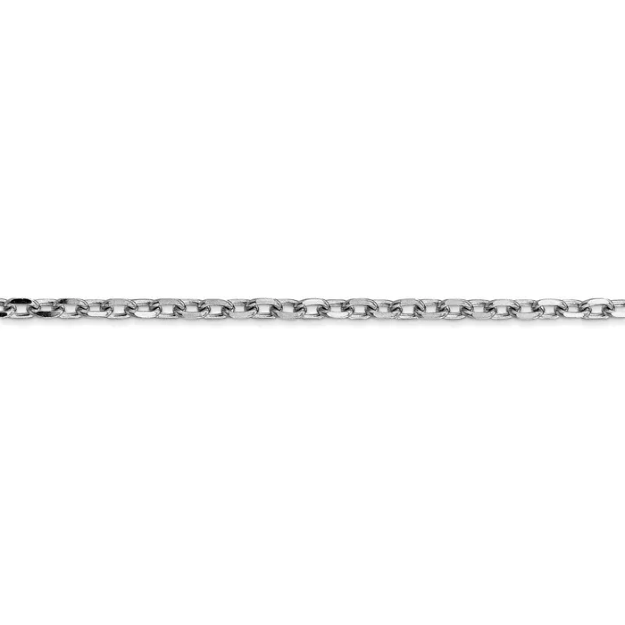Rings WB Choice Jewelry 14k WG 3mm DC Round Open Link Cable ChainWBCPEN20020