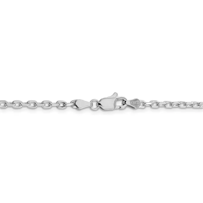 Rings WB Choice Jewelry 14k WG 3mm DC Round Open Link Cable ChainWBCPEN20020