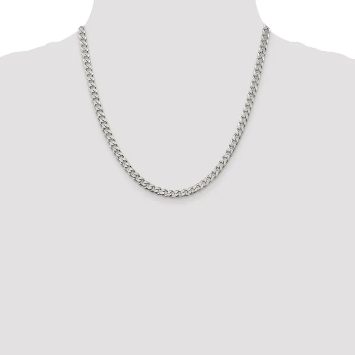 Rings WB Choice Jewelry Sterling Silver Polished 5mm Curb ChainWBCQFC14720