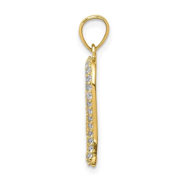 WB Choice Jewelry 10K CZ Micro Pave Heart PendantWBC10C1352 Necklaces WB Choice Jewelry 10K CZ Micro Pave Heart PendantWBC10C1352 Necklaces