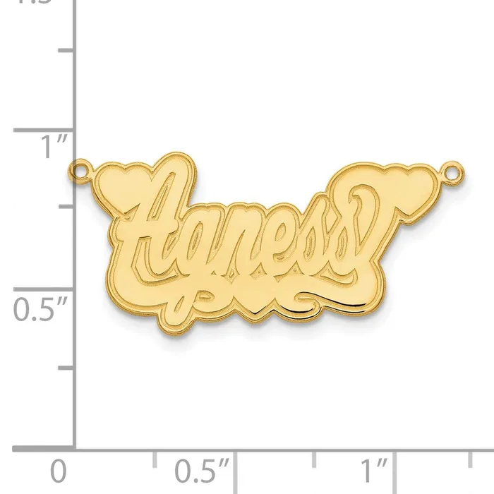 WB Choice Jewelry 14K Etched Hearts Name PlateWBCXNA838Y Necklaces WB Choice Jewelry 14K Etched Hearts Name PlateWBCXNA838Y Necklaces