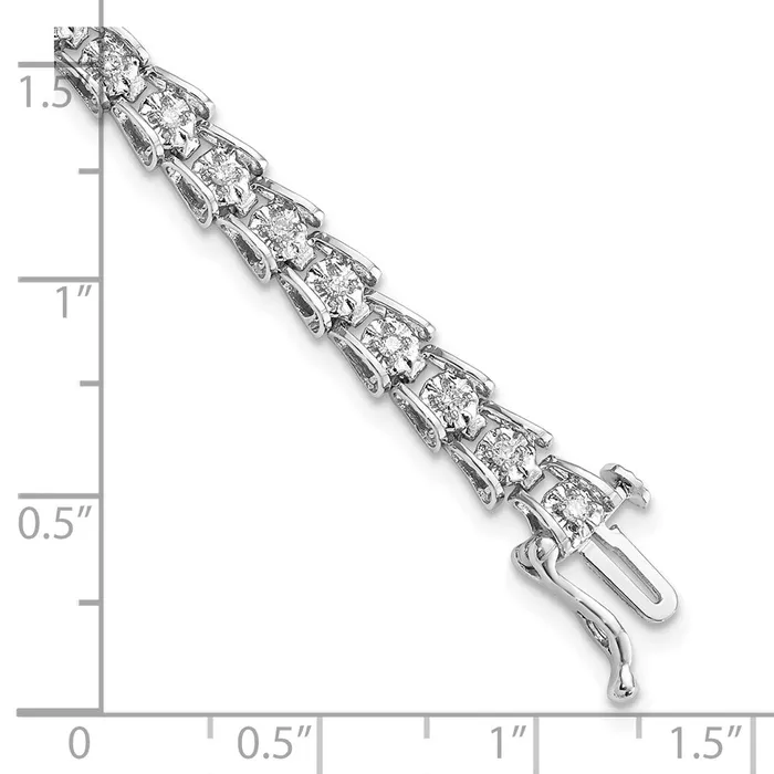 WB Choice Jewelry Bracelets Sterling Silver Rhodiumplated Diam BraceletWBCQDX1091 WB Choice Jewelry Bracelets Sterling Silver Rhodiumplated Diam BraceletWBCQDX1091